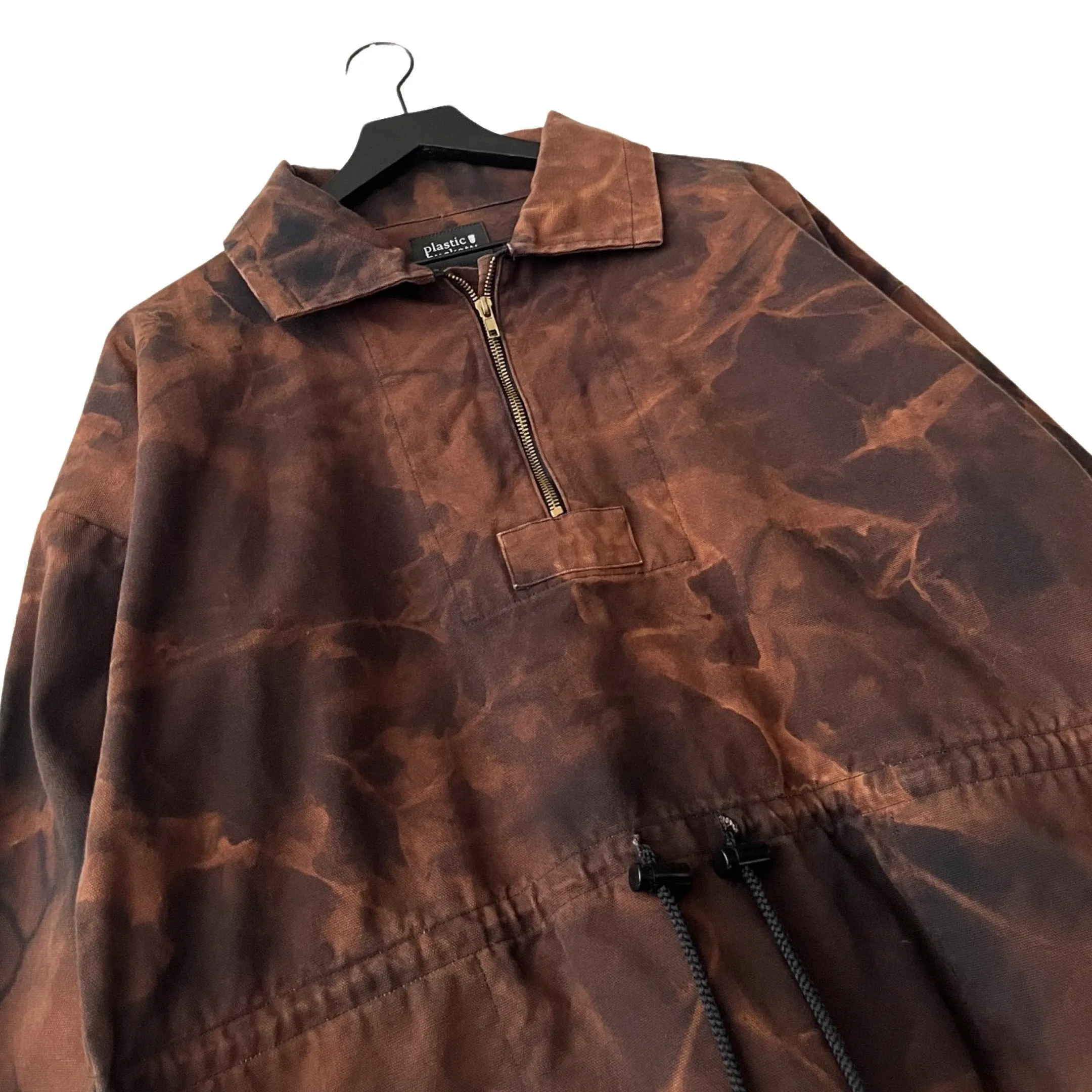 Distressed Heavyweight Canvas Anorak Pullover in Decay / SMALL (or MEDIUM)