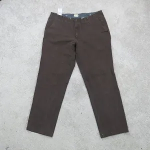 Dockers Men Chino Pants Straight Fit Low Rise Flat Front Pocket Brown SZ W38XL32