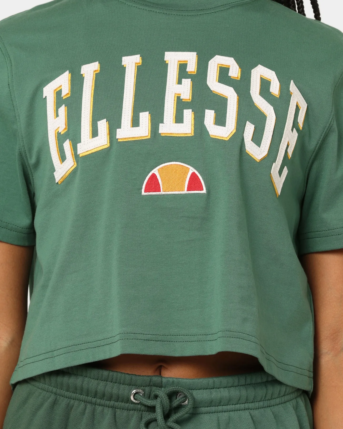 Ellesse Women's Mondo Crop T-Shirt Dark Green