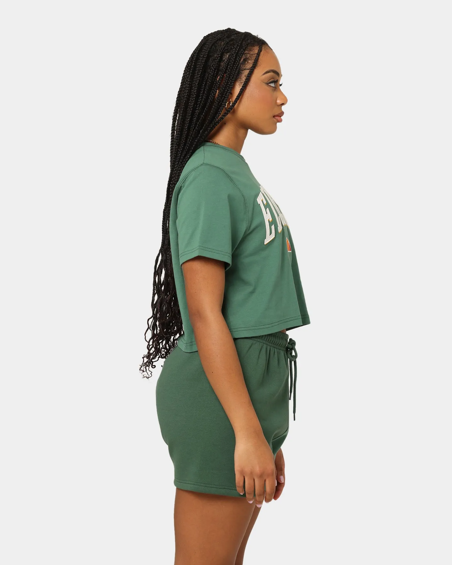 Ellesse Women's Mondo Crop T-Shirt Dark Green