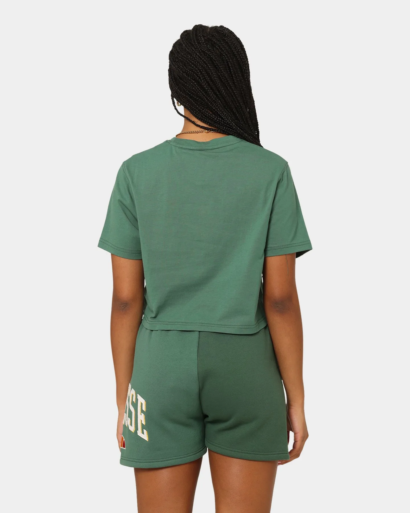 Ellesse Women's Mondo Crop T-Shirt Dark Green