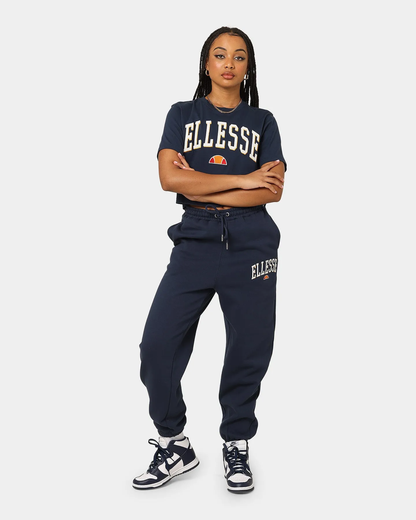 Ellesse Women's Mondo Crop T-Shirt Navy