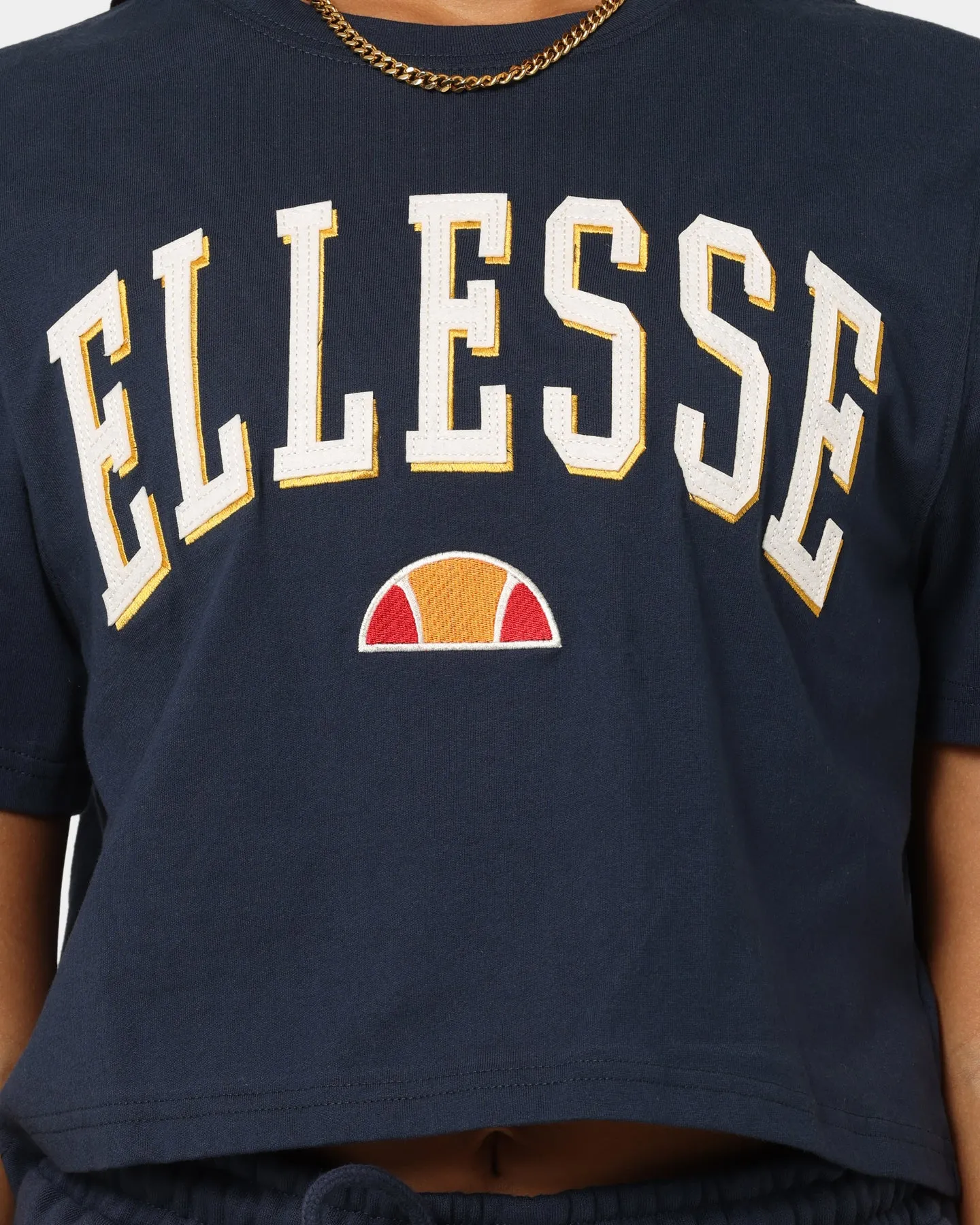 Ellesse Women's Mondo Crop T-Shirt Navy