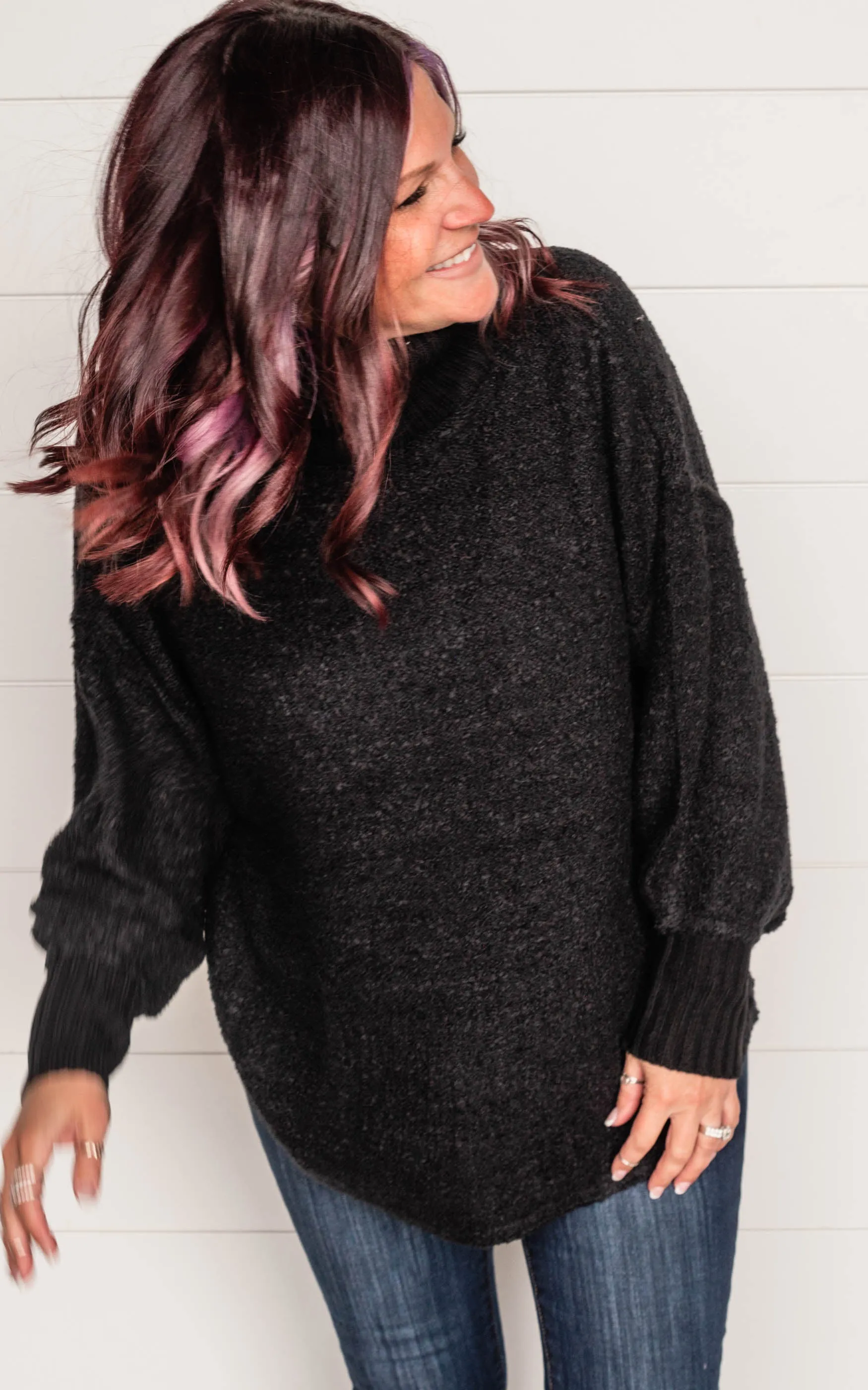 EMBRACING TURTLENECK LONG SLEEVE OVERSIZED SWEATER  | FINAL SALE