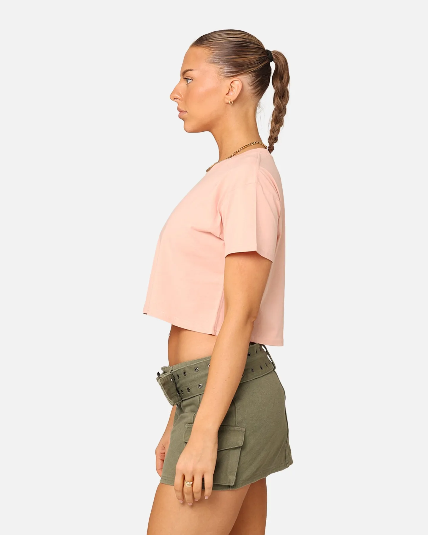 EN ES Women's Crop T-Shirt Pale Pink