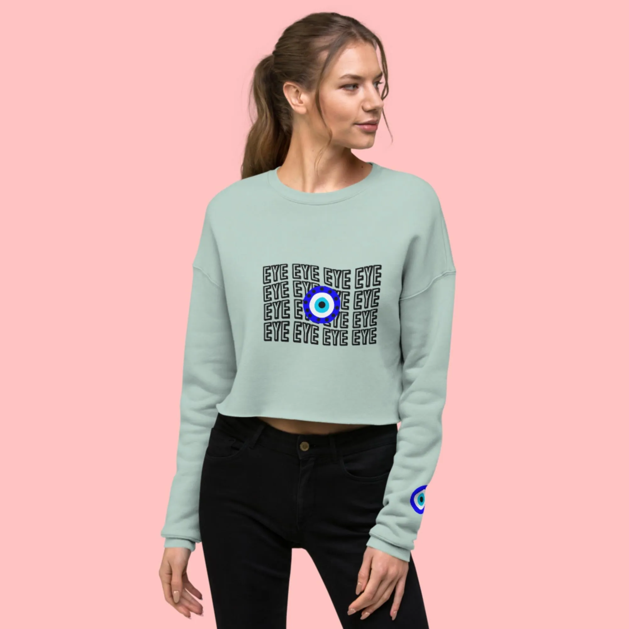 Eyes Crop Sweatshirt