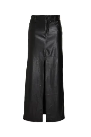 Faux Leather Midi Skirt