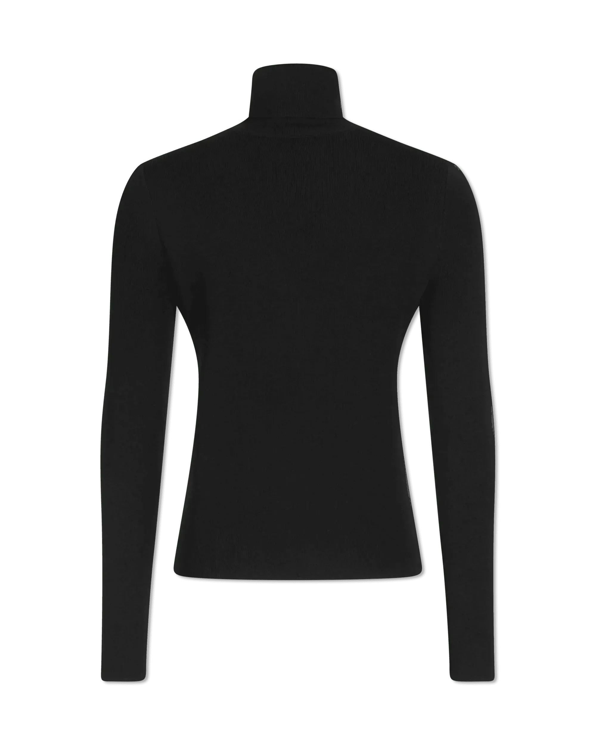 Fitted Viscose Knit Turtleneck Sweater