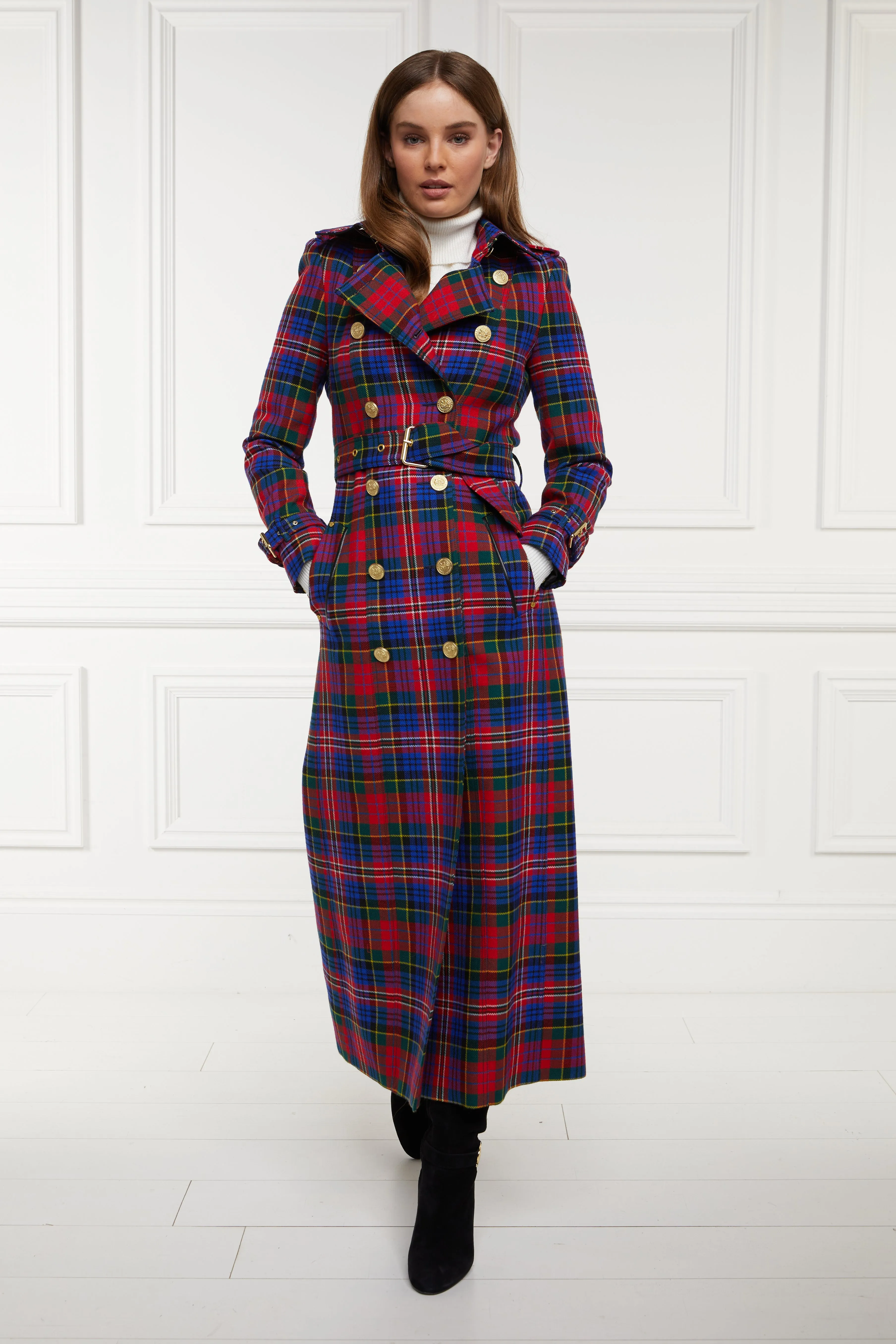 Full Length Marlborough Trench Coat (Macpherson Tartan)