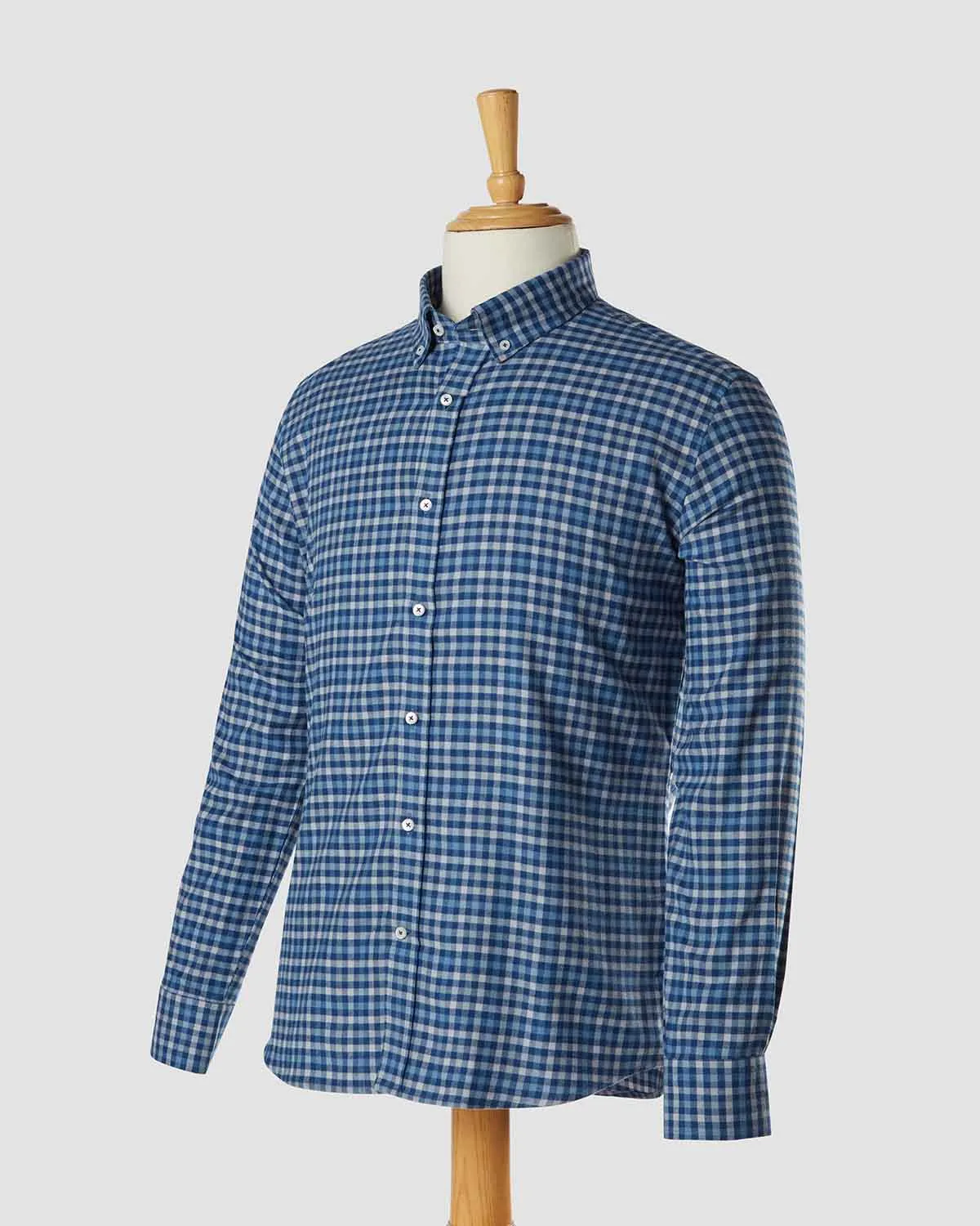 Gentian Flannel Checked Shirt