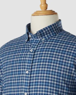 Gentian Flannel Checked Shirt