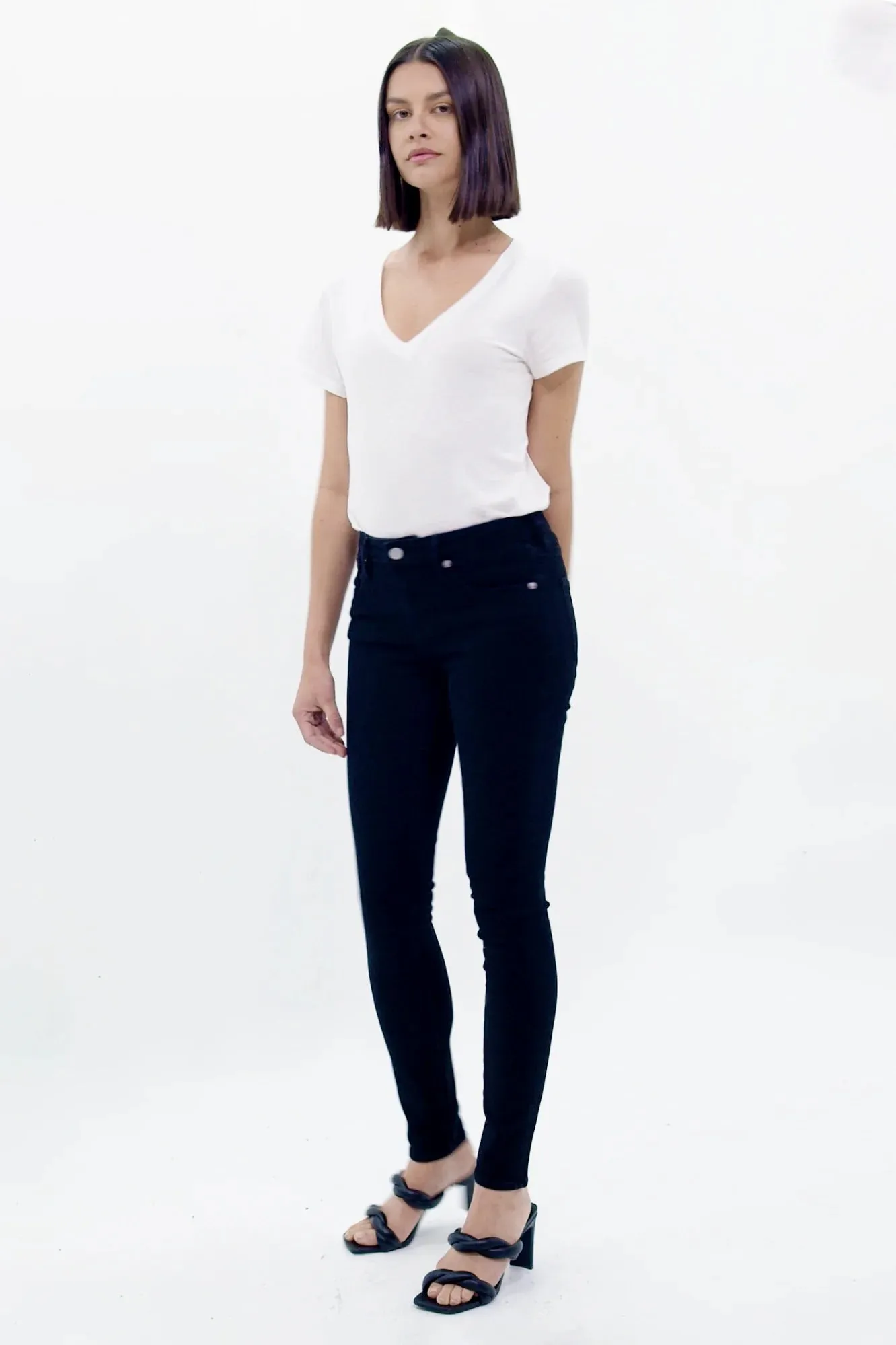 Gisele High Rise Skinny Jeans Black Arrow