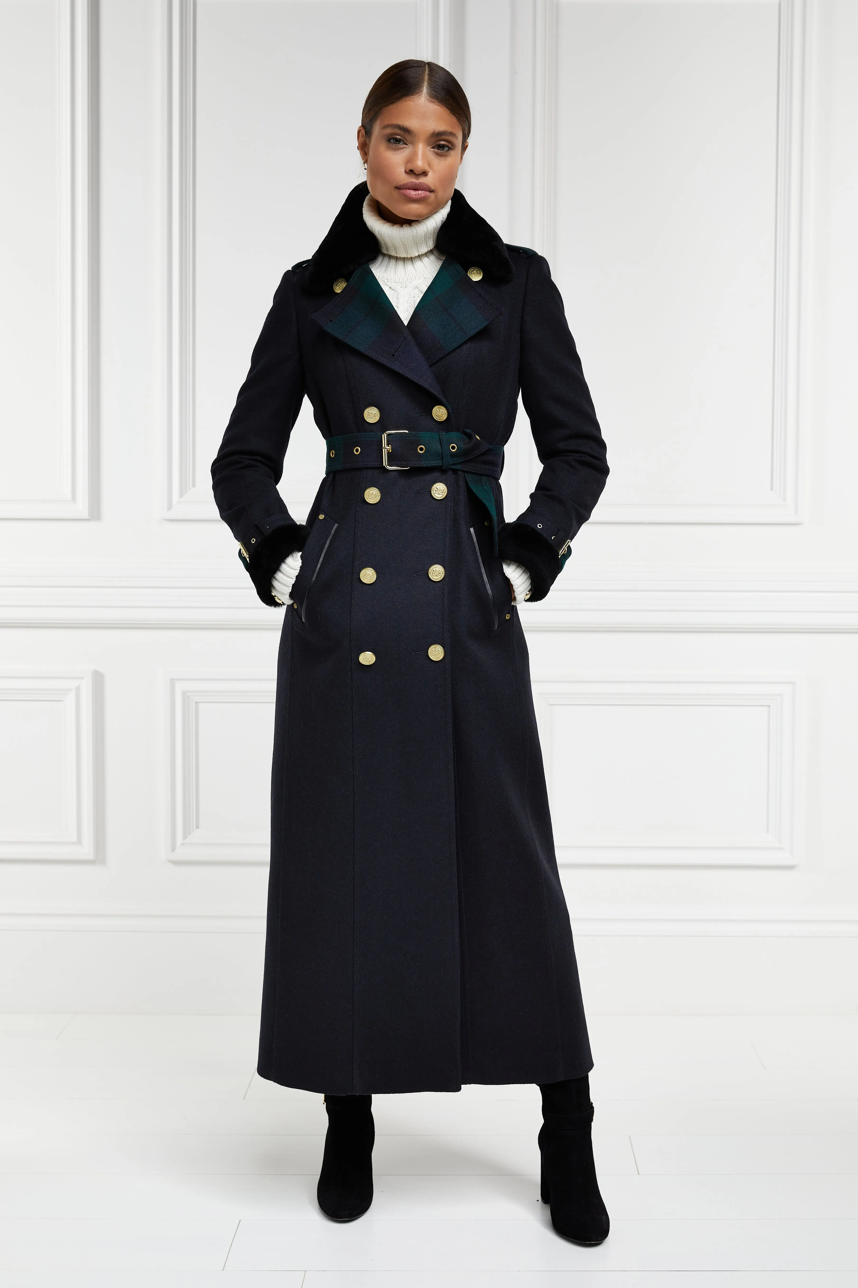 Gold Label Trench (Soft Navy Blackwatch)