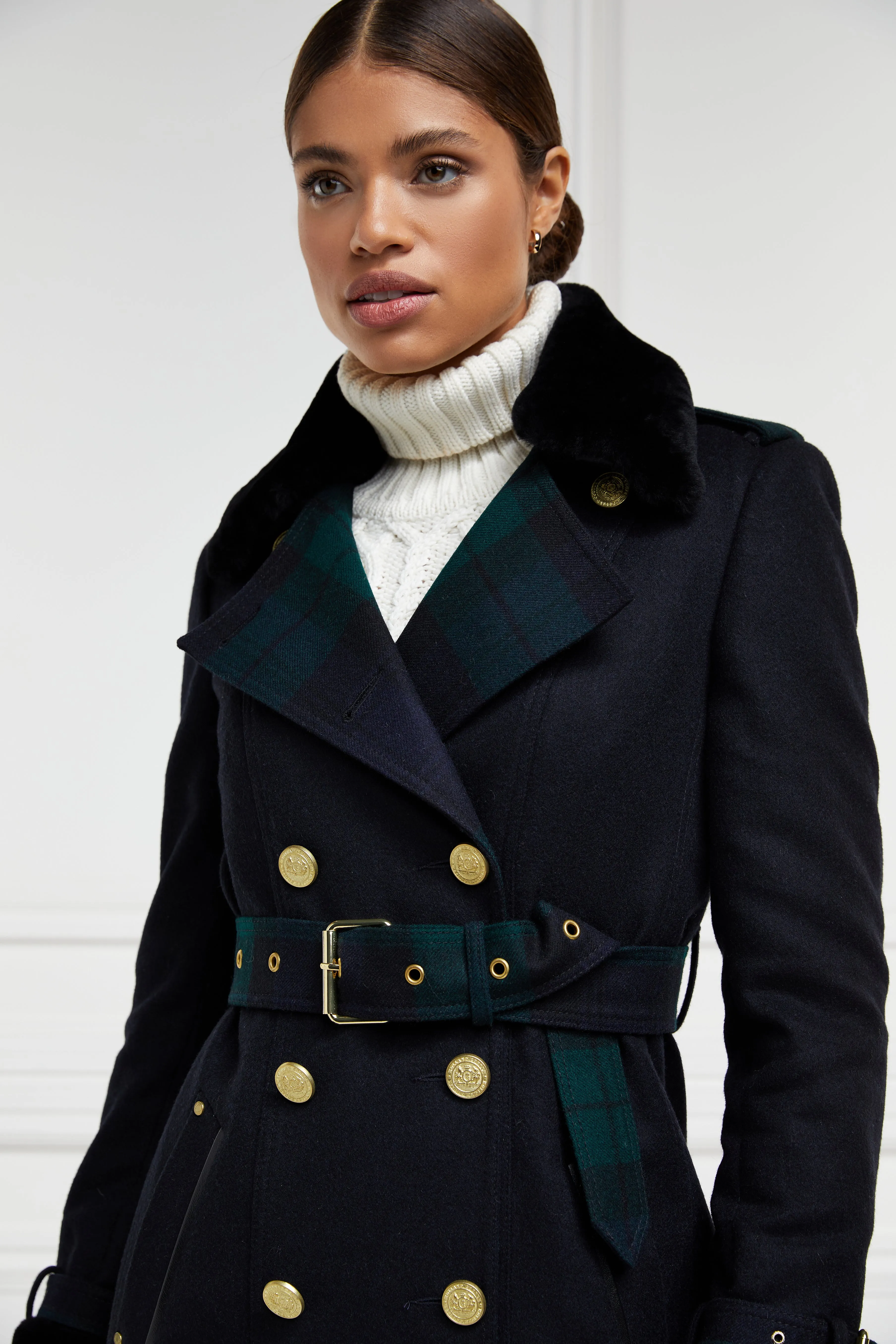 Gold Label Trench (Soft Navy Blackwatch)