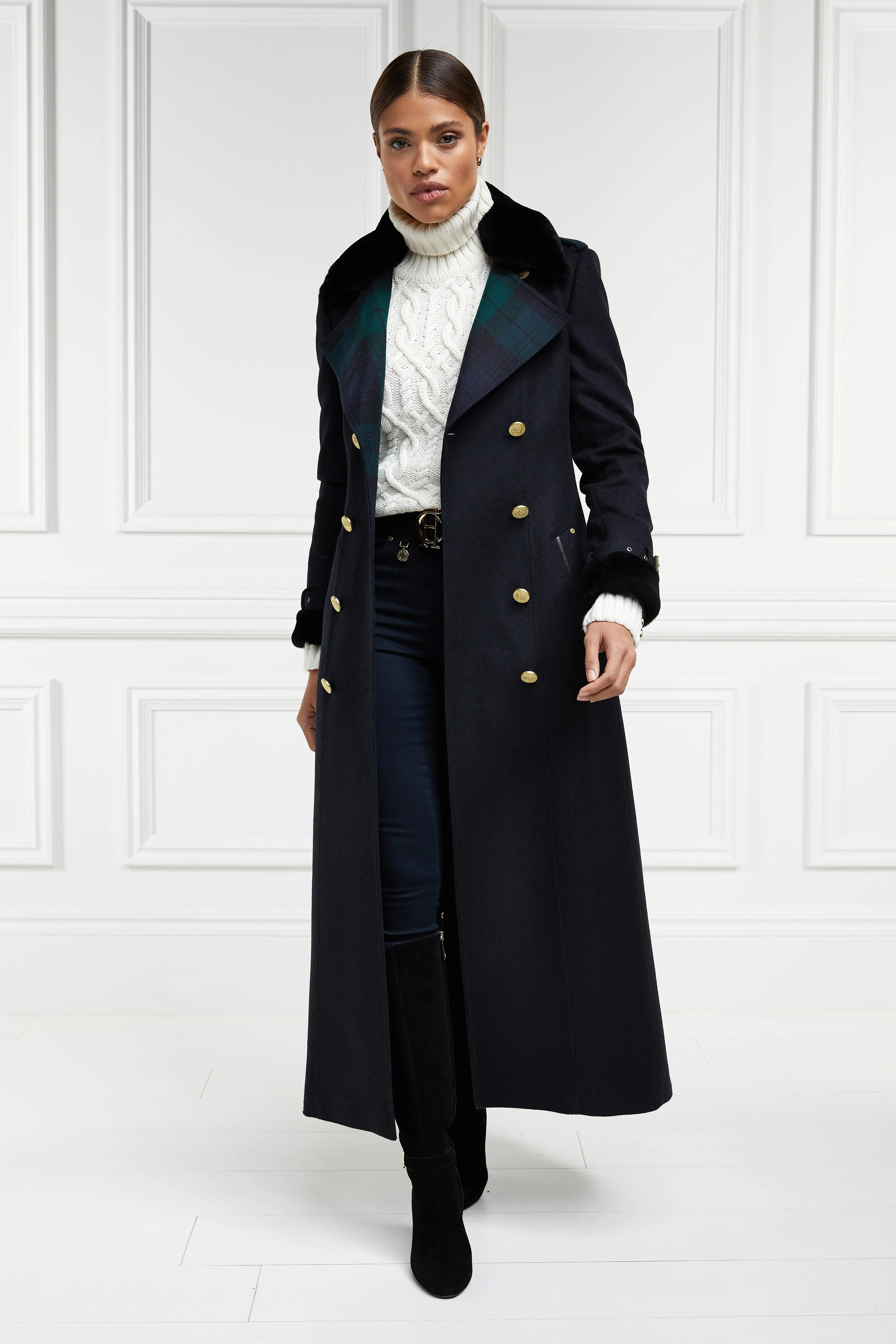 Gold Label Trench (Soft Navy Blackwatch)