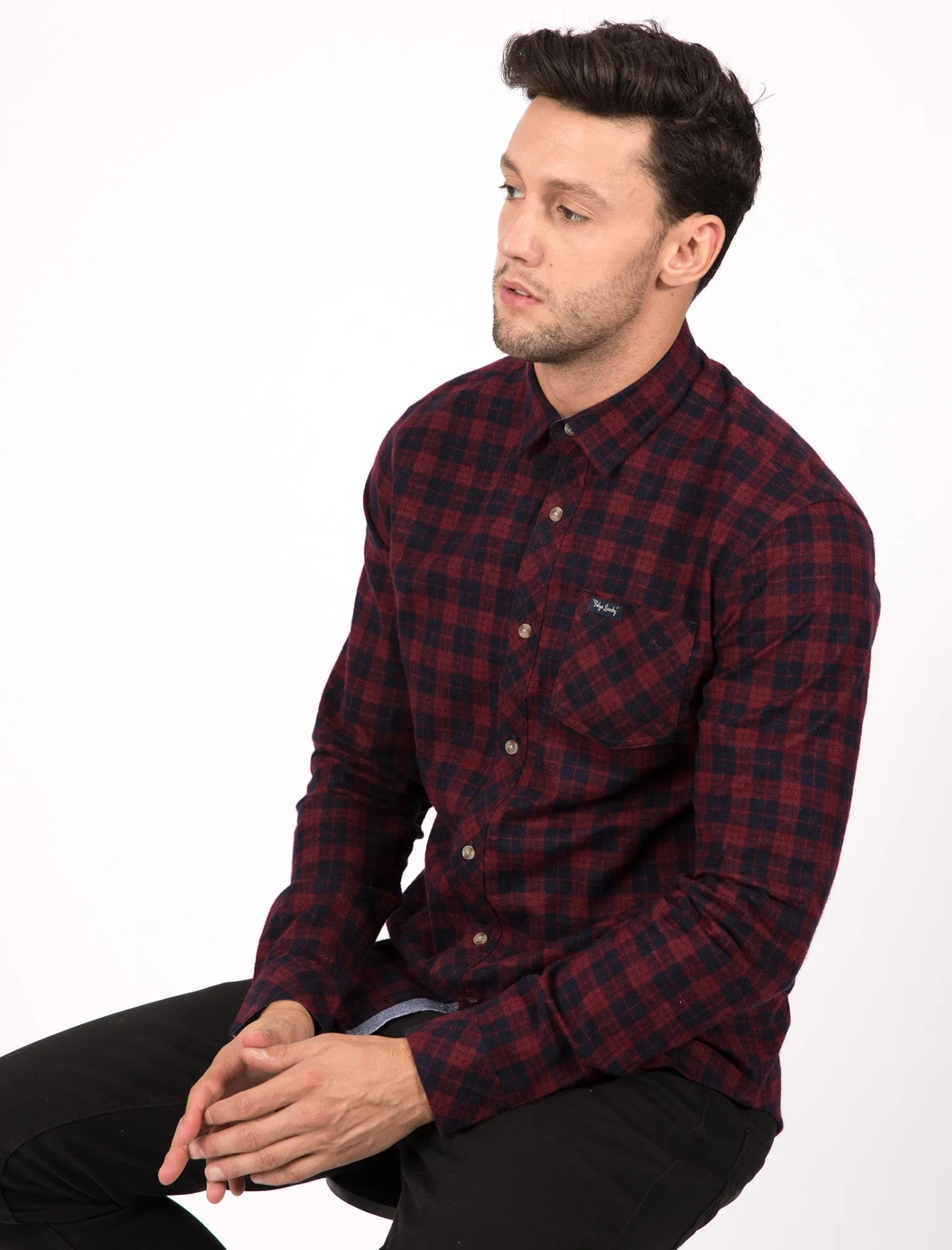 Hadleigh Checked Cotton Flannel Shirt In Red - Tokyo Laundry