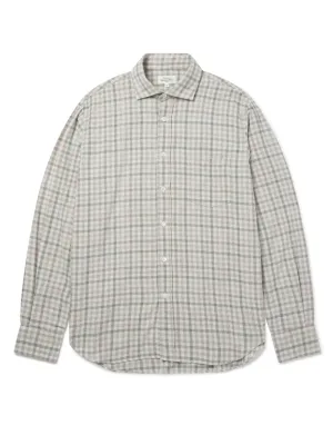 Hartford Paul Gingham Shirt in Ecru Jade