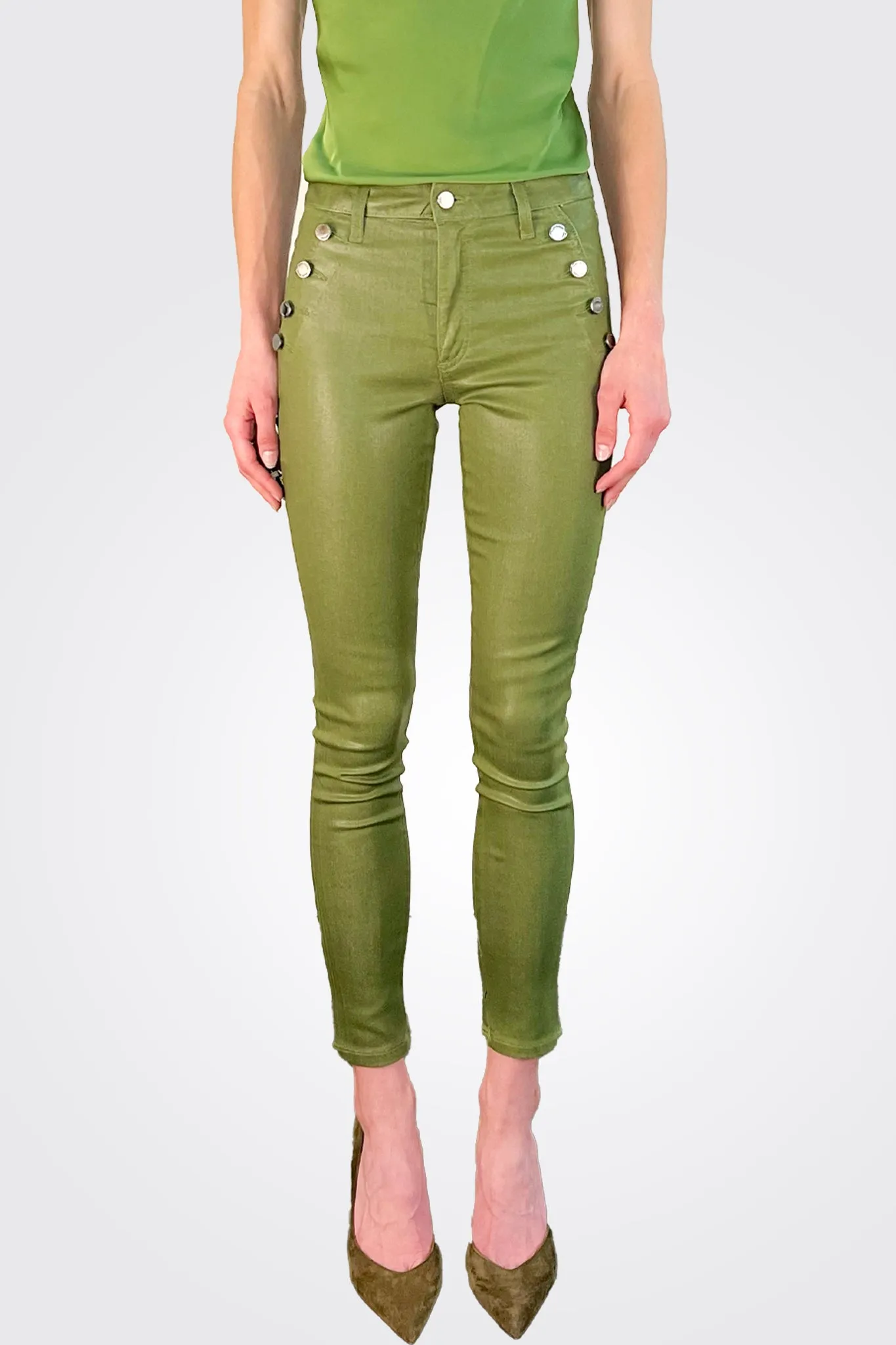 Helena Coated Skinny Jean - Spruce Coated