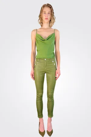 Helena Coated Skinny Jean - Spruce Coated