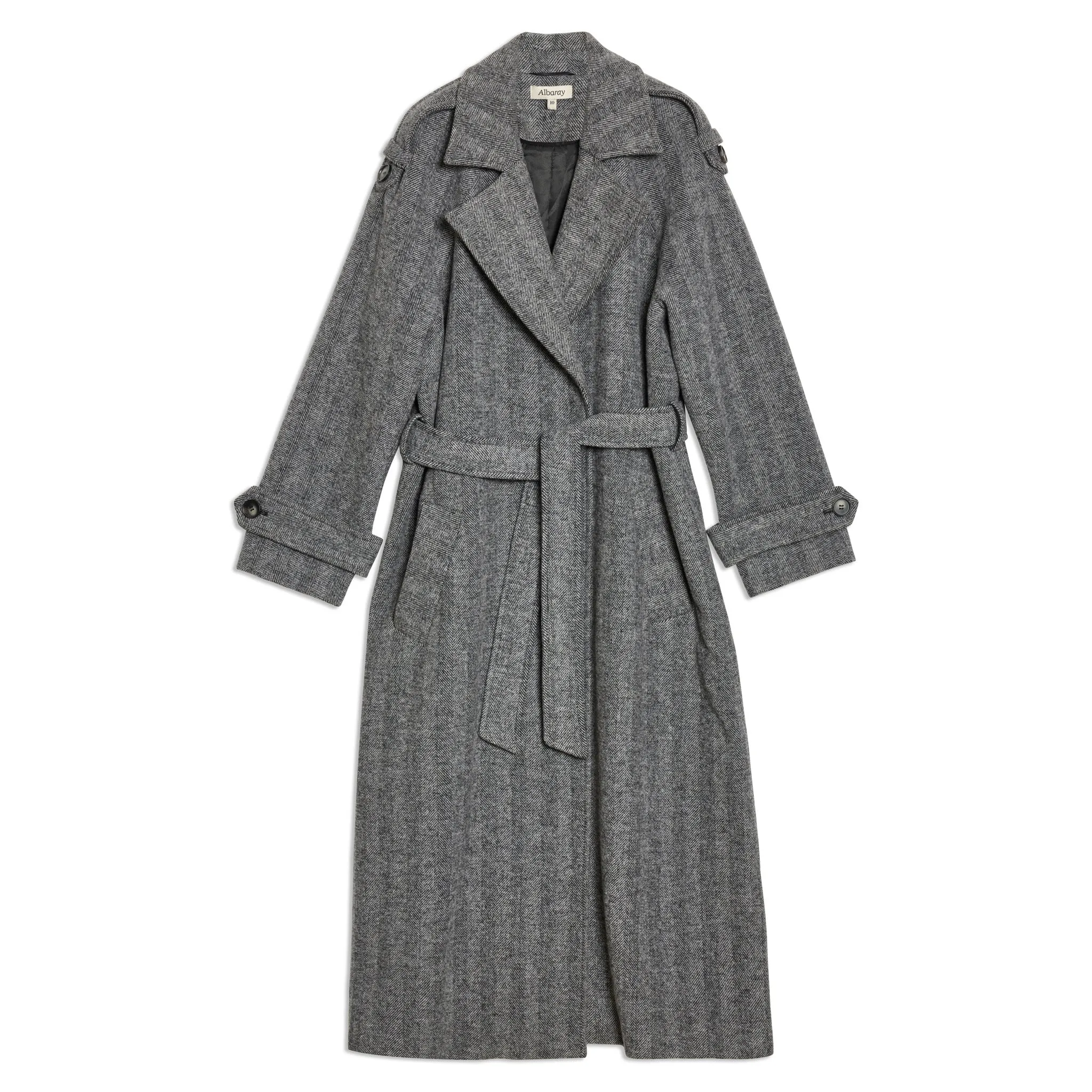 Herringbone Wool Mix Coat