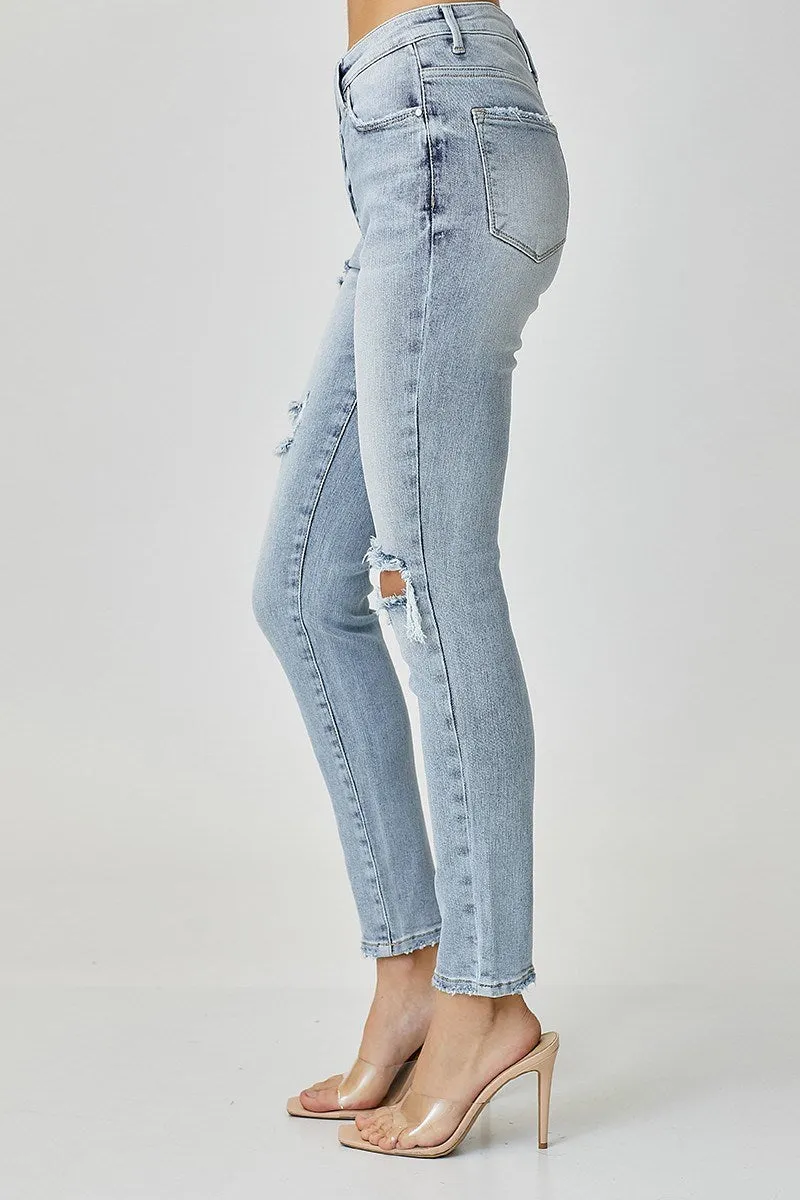 High Rise Crossover Relaxed Skinny