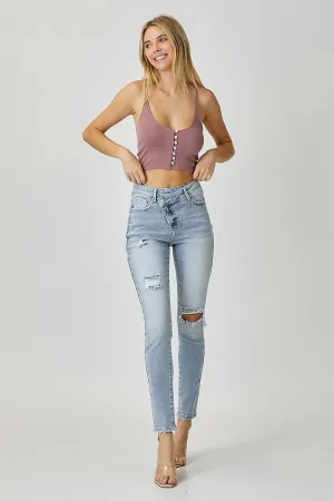 High Rise Crossover Relaxed Skinny