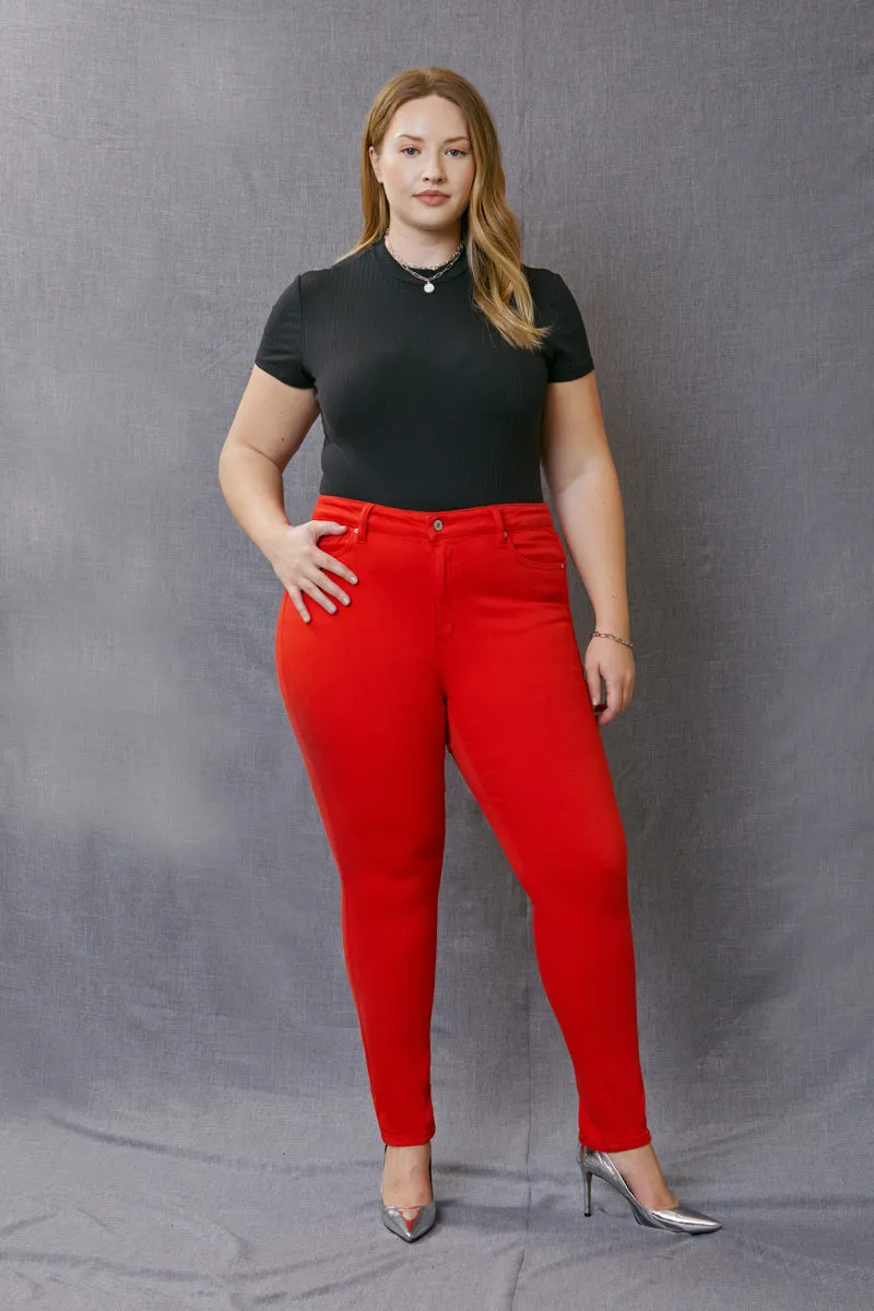 High Rise Super Skinny Red Jeans