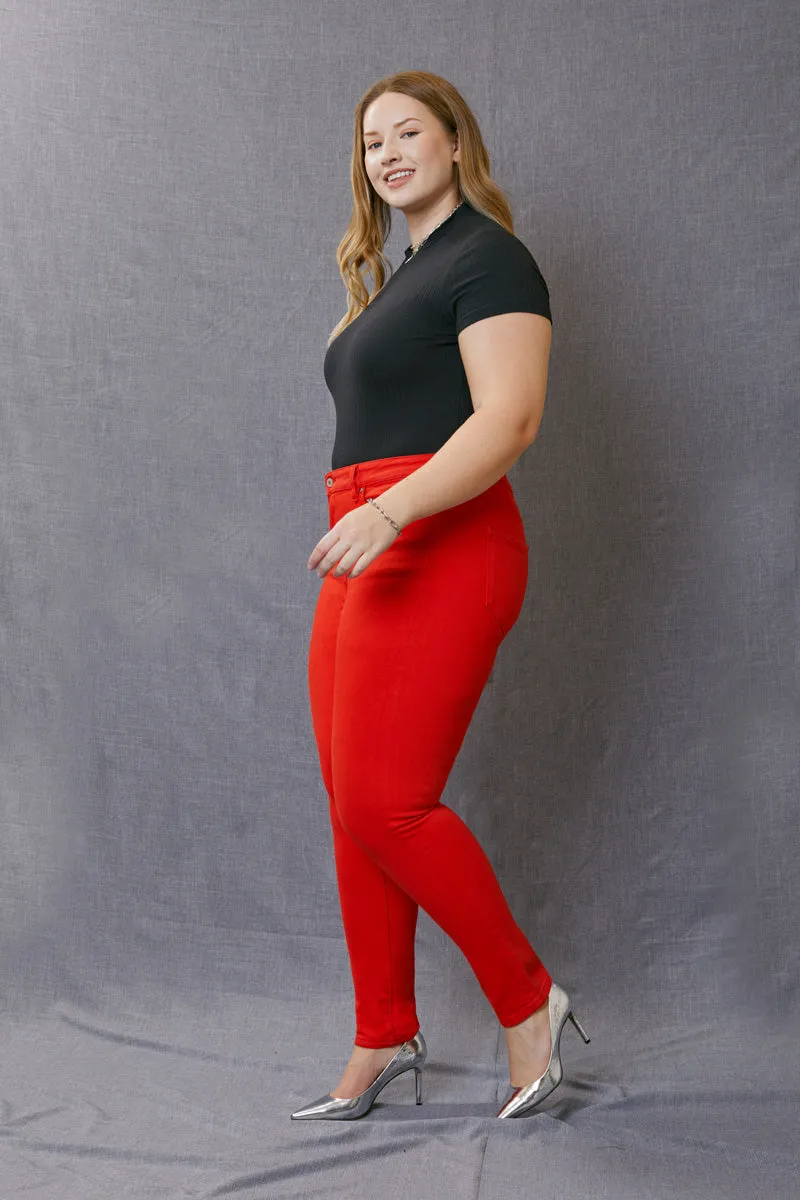 High Rise Super Skinny Red Jeans