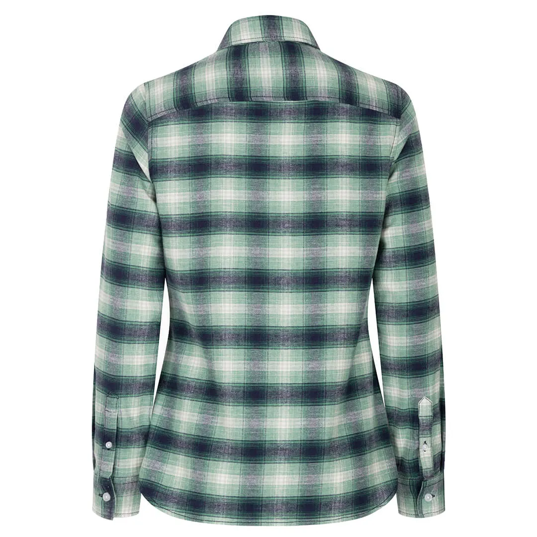 Isla Flannel Check Ladies Shirt - Green by Hoggs of Fife