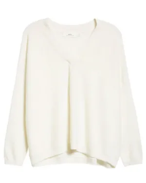 Ivory V Neck Bailey Sweater