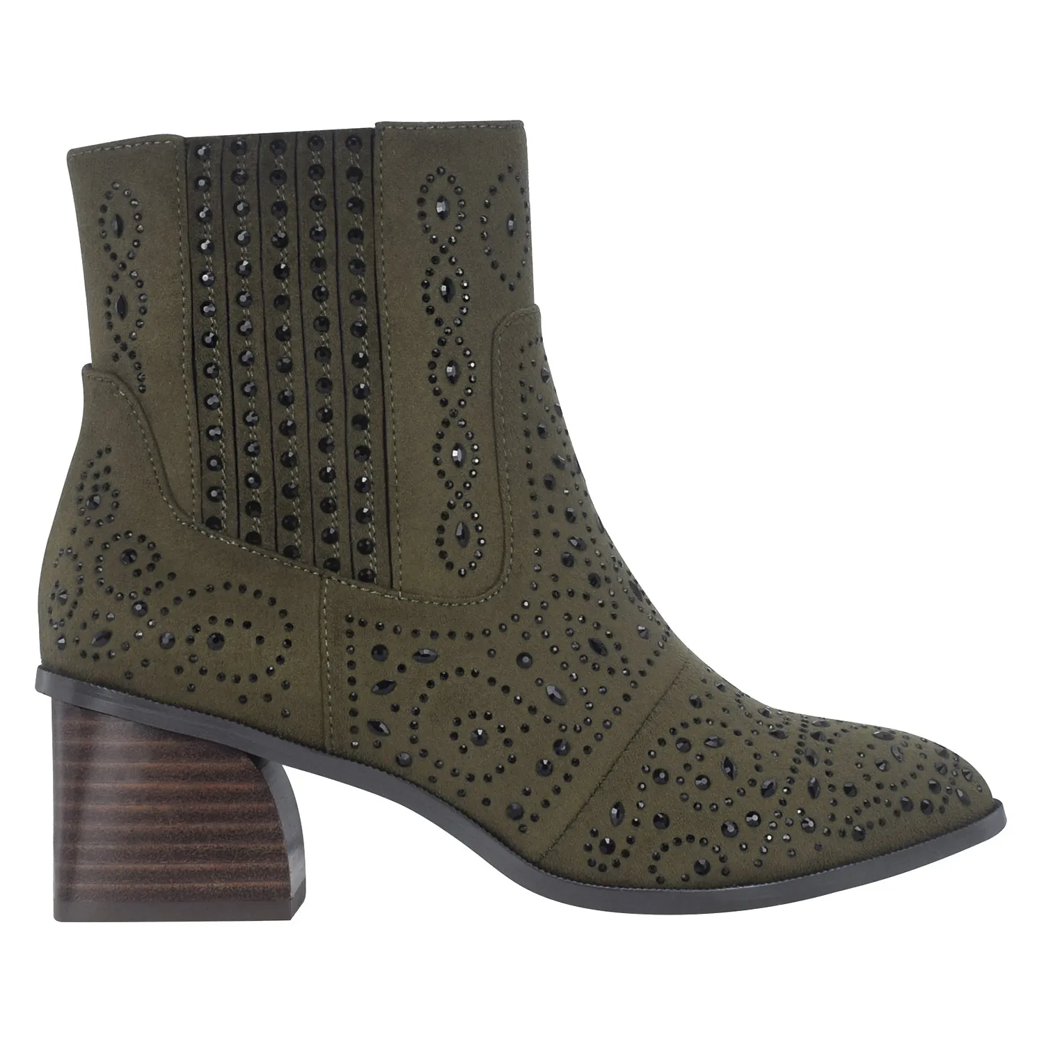 Jackie Stretch Ankle Bootie with Memory Foam