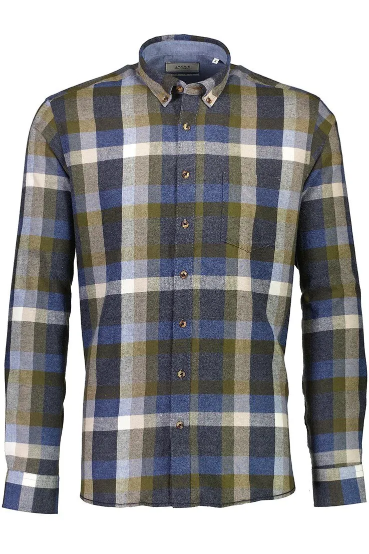 Jacks - Ternet flannel skjorte regular fit