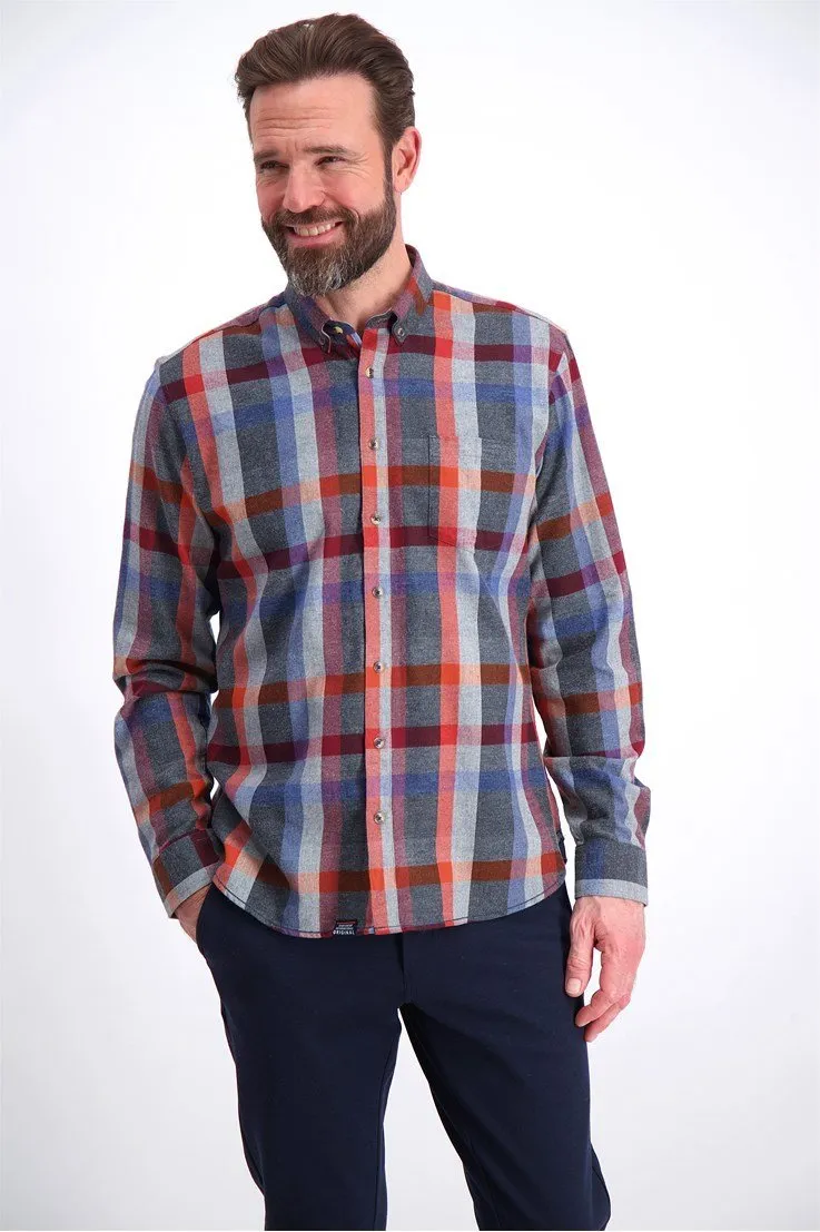 Jacks - Ternet flannel skjorte regular fit