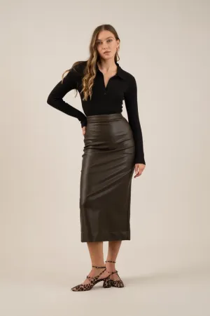 Libbi Leather Skirt