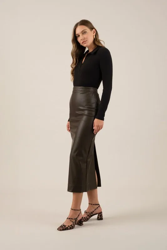 Libbi Leather Skirt