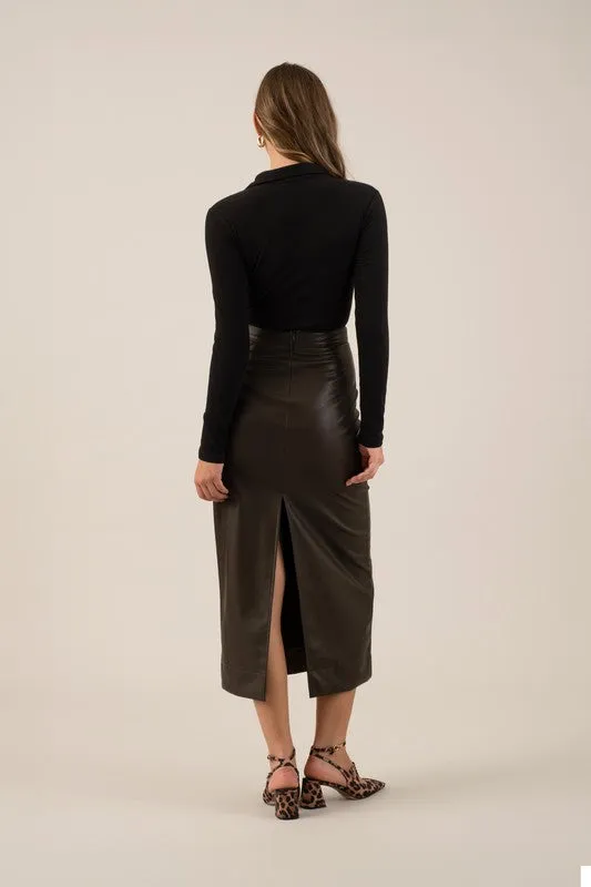 Libbi Leather Skirt