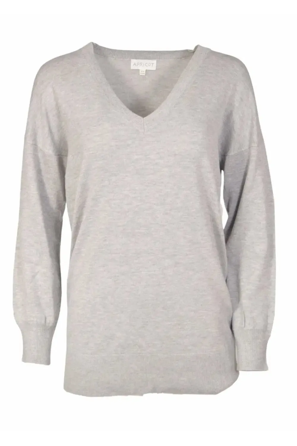 Long V Neck Fine Knit Jumper