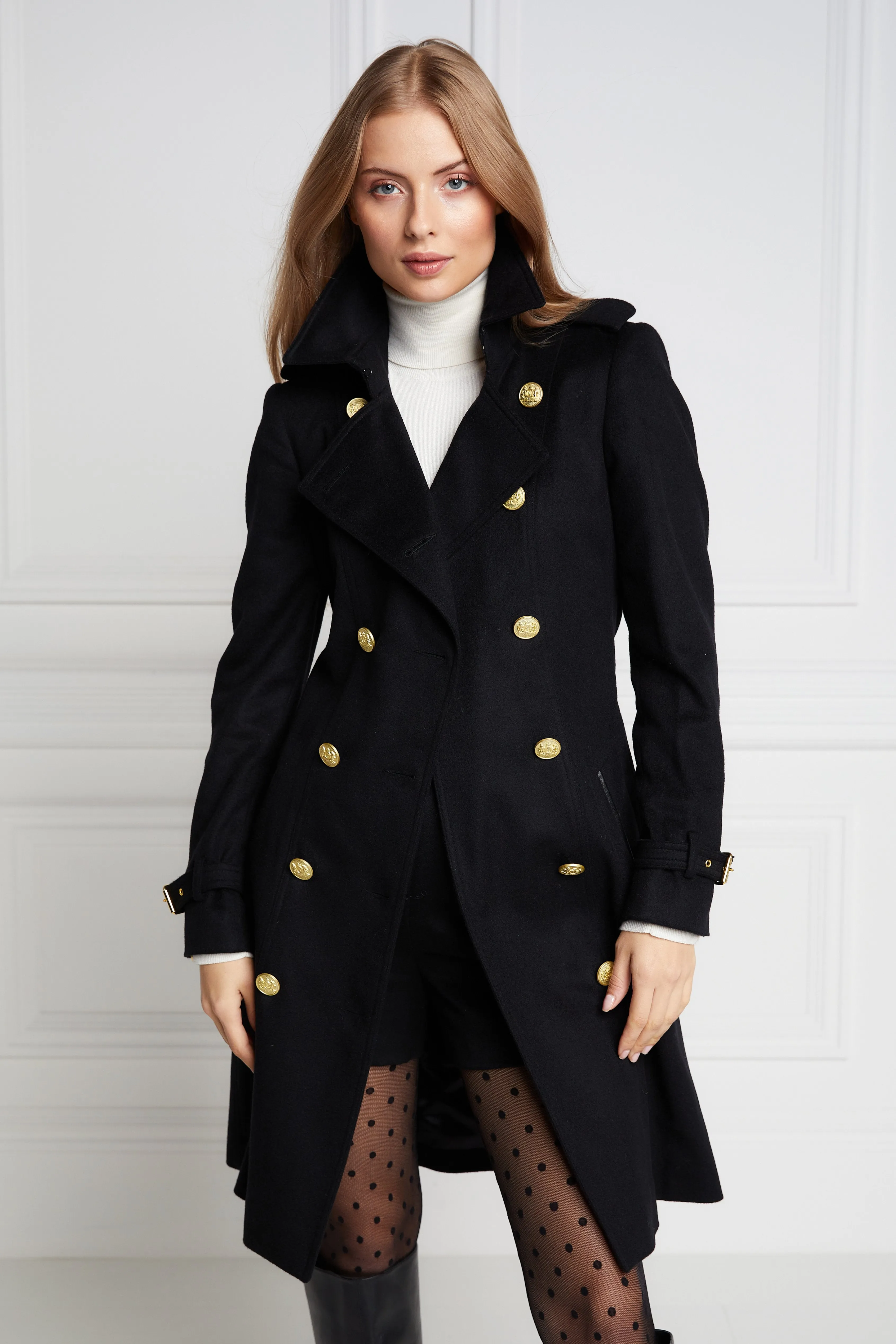 Marlborough Trench Coat (Soft Black)