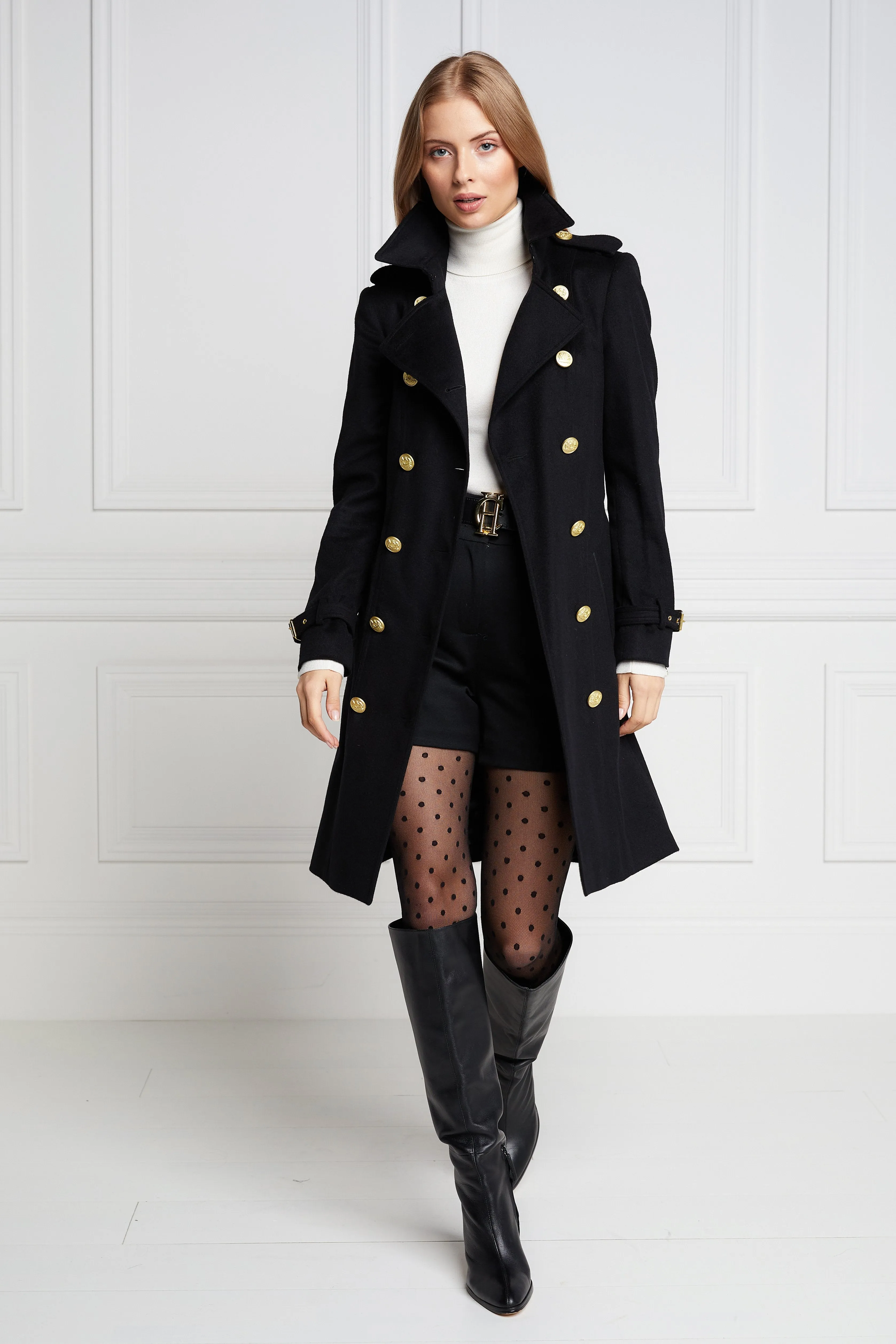 Marlborough Trench Coat (Soft Black)