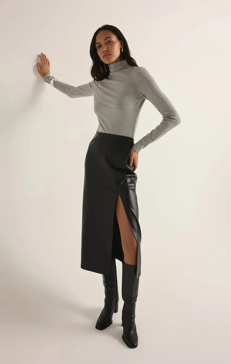 METROPOLITAN FAUX LEATHER SKIRT