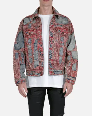 MNML Boro Paisley Trucker Jacket Blue/Red