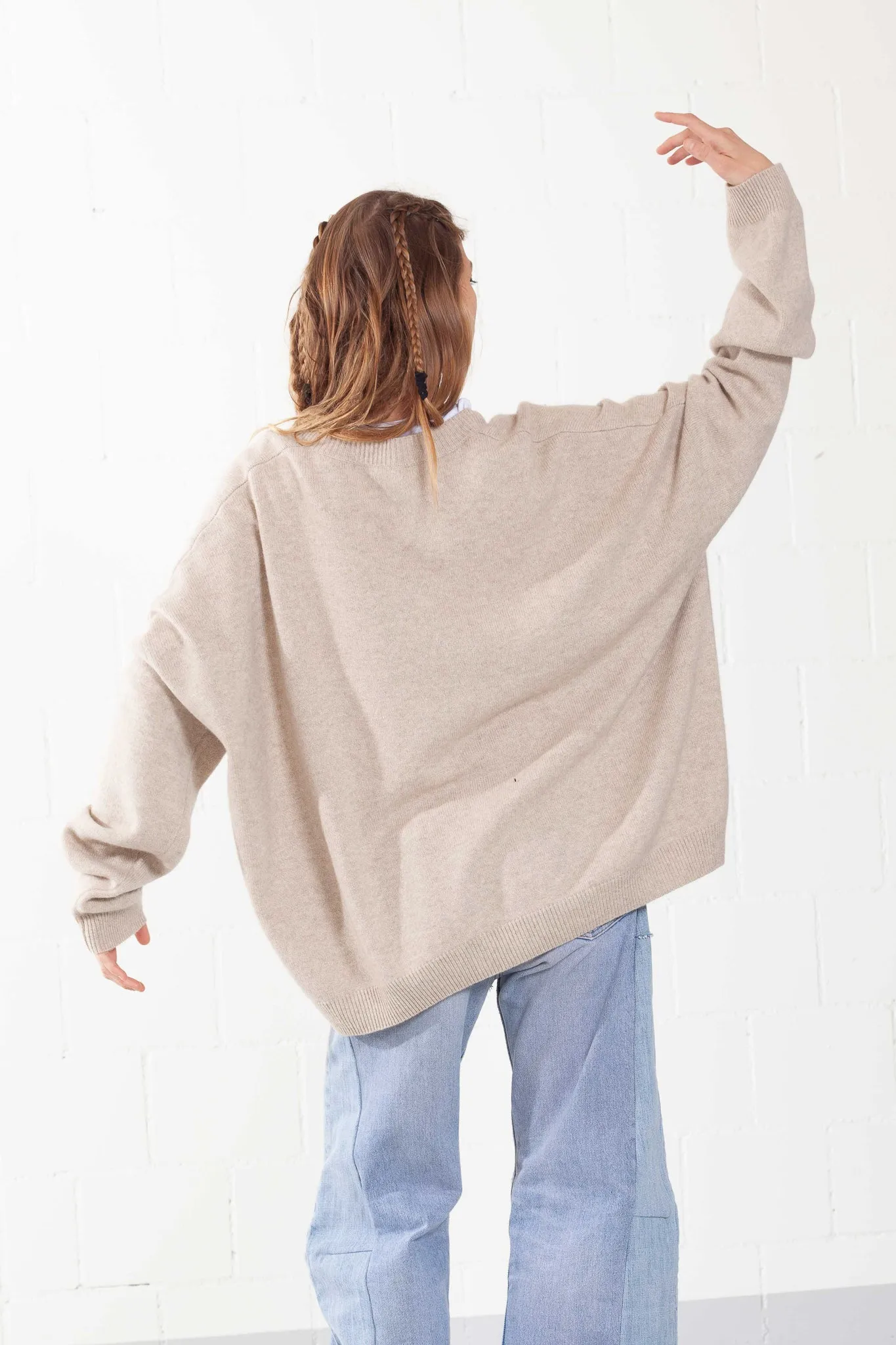 Natural V-Neck Sweater