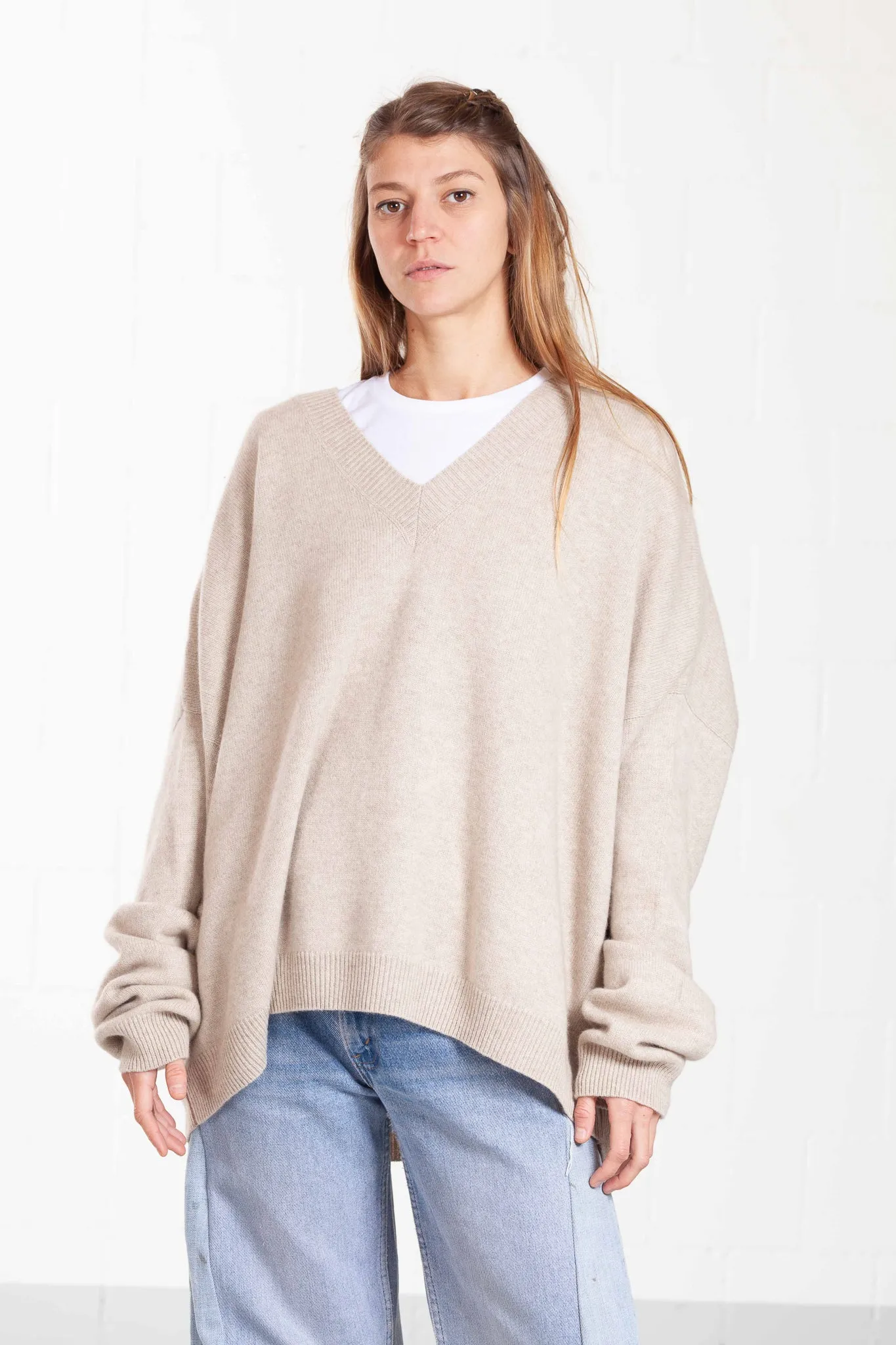 Natural V-Neck Sweater