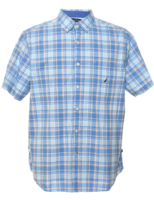 Nautica Checked Blue Shirt - L