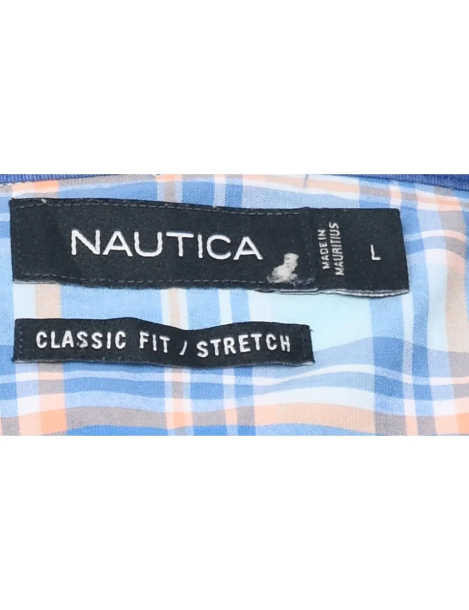 Nautica Checked Blue Shirt - L