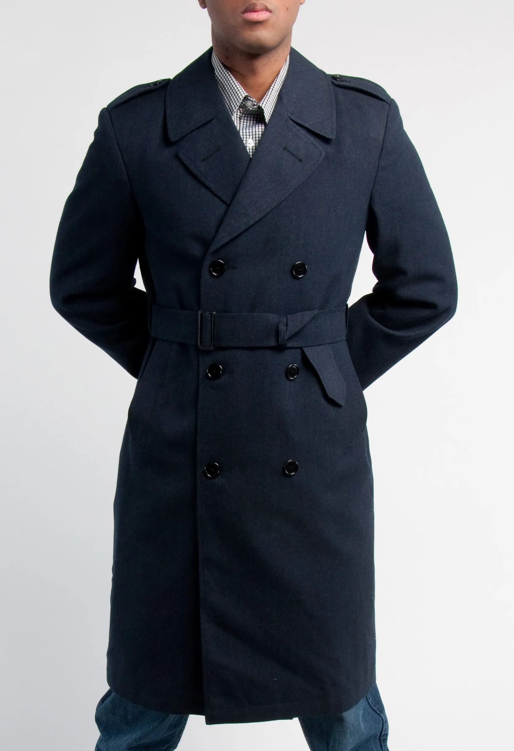 Navy Blue Trench Coat