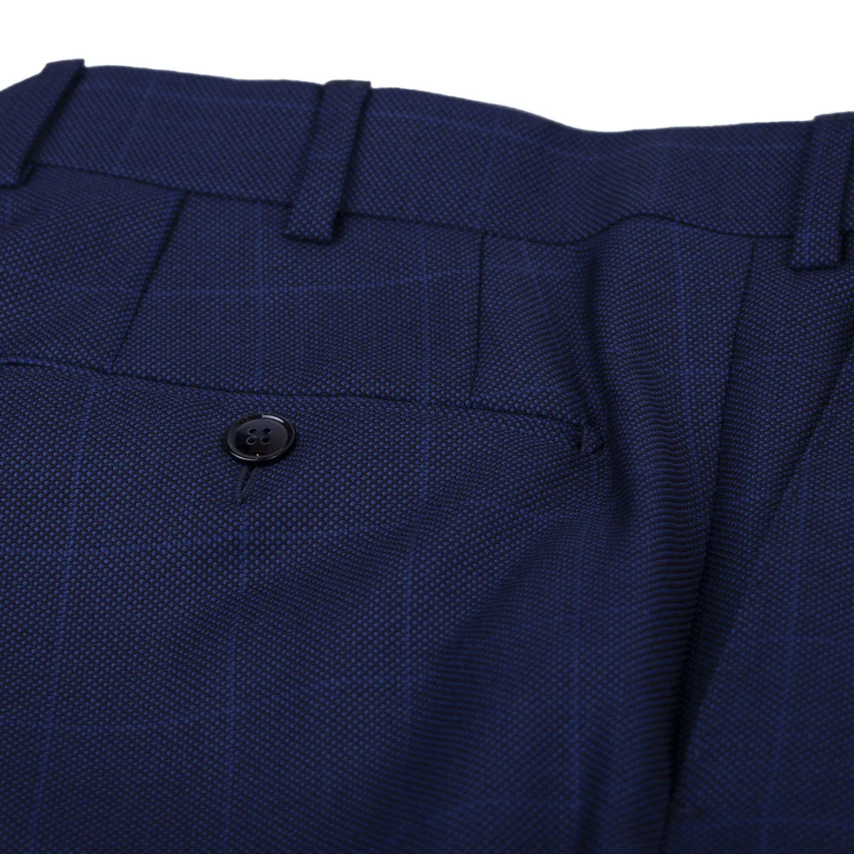 Navy Windowpane Check Super 130’s Wool Suit