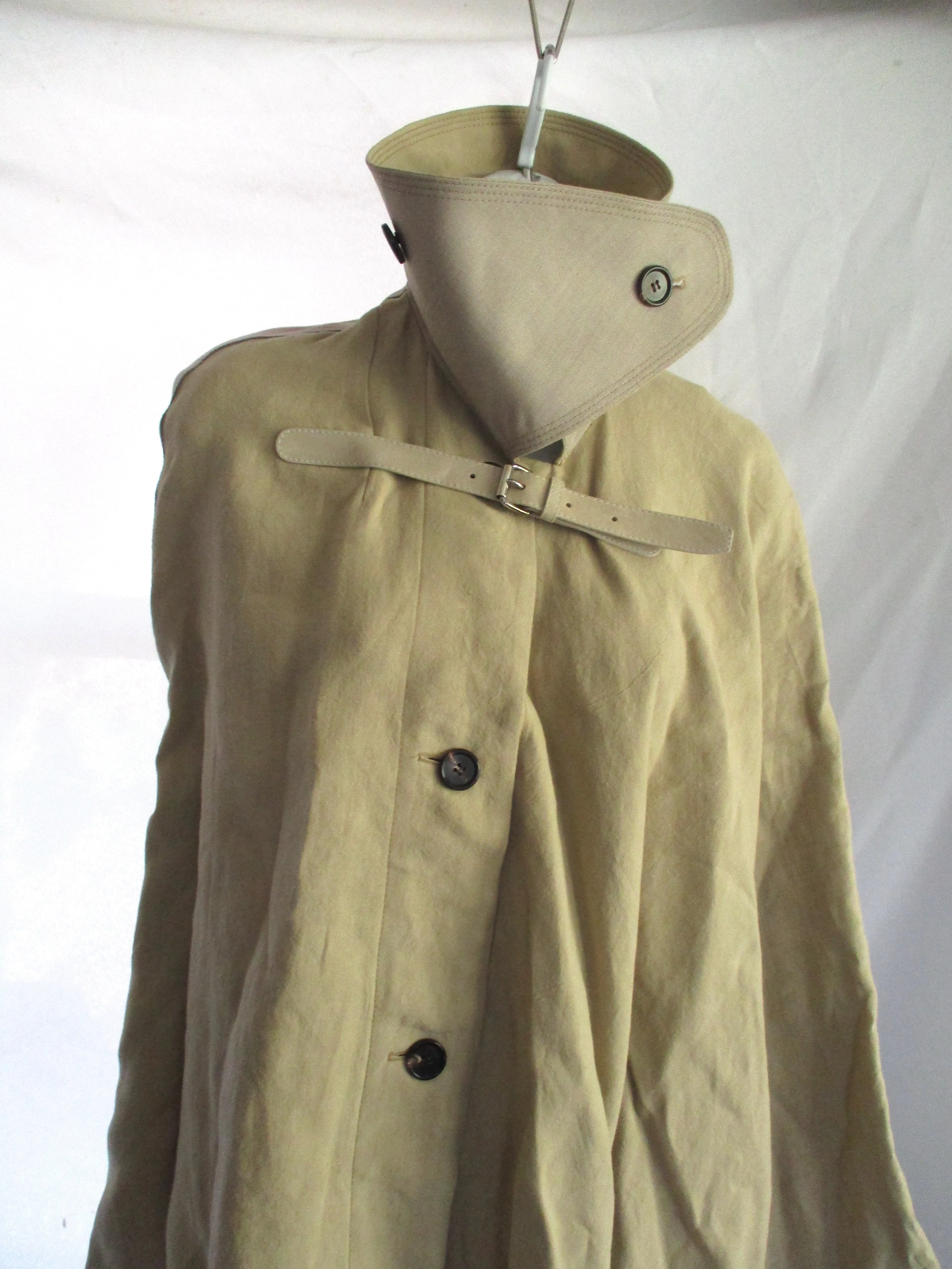 New CHLOE FRANCE PONCHO jacket coat S LIGHT GREEN KHAKI NWT Womens