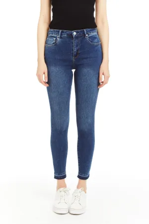 Nina - High Rise Skinny With High Released Hem