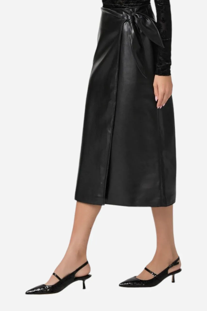 Paige Ogden Skirt Black Faux Leather